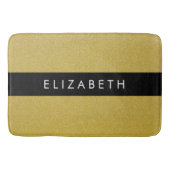 Gouden Glitter, Glitter Achtergrond, Jouw naam Badmat (Voorkant)