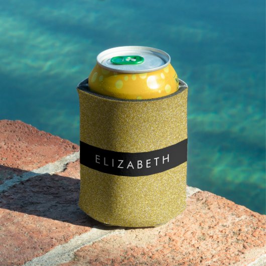 Gouden Glitter, Glitter Achtergrond, Jouw naam Blikjeskoeler (Insitu Zwembad)