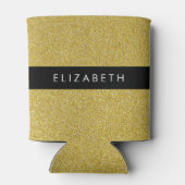 Gouden Glitter, Glitter Achtergrond, Jouw naam Blikjeskoeler (Achterkant)