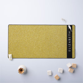 Gouden Glitter, Glitter Achtergrond, Jouw naam Bureaumat