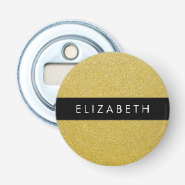 Gouden Glitter, Glitter Achtergrond, Jouw naam Button Flesopener