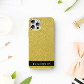 Gouden Glitter, Glitter Achtergrond, Jouw naam Case-Mate iPhone Case