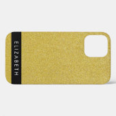 Gouden Glitter, Glitter Achtergrond, Jouw naam Case-Mate iPhone Case (Achterkant (horizontaal))