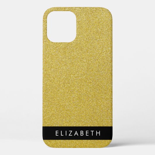 Gouden Glitter, Glitter Achtergrond, Jouw naam Case-Mate iPhone Case (Achterkant)