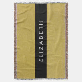 Gouden Glitter, Glitter Achtergrond, Jouw naam Deken (Voorkant Verticaal)