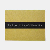 Gouden Glitter, Glitter Achtergrond, Jouw naam Deurmat (Voorkant)