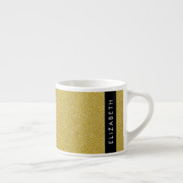 Gouden Glitter, Glitter Achtergrond, Jouw naam Espresso Kop