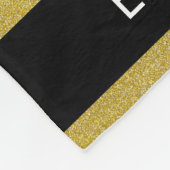 Gouden Glitter, Glitter Achtergrond, Jouw naam Fleece Deken (Hoek)