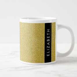 Gouden Glitter, Glitter Achtergrond, Jouw naam Grote Koffiekop