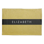 Gouden Glitter, Glitter Achtergrond, Jouw naam Kussensloop (Achterkant)