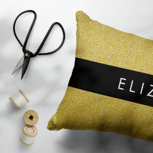 Gouden Glitter, Glitter Achtergrond, Jouw naam Kussensloop