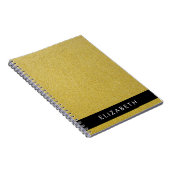 Gouden Glitter, Glitter Achtergrond, Jouw naam Notitieboek (Rechterzijde)