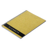 Gouden Glitter, Glitter Achtergrond, Jouw naam Notitieboek (Linkerzijde)