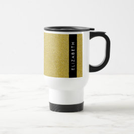 Gouden Glitter, Glitter Achtergrond, Jouw naam Reisbeker