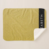 Gouden Glitter, Glitter Achtergrond, Jouw naam Sherpa Deken (Voorkant (horizontaal))