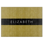 Gouden Glitter, Glitter Achtergrond, Jouw naam Snijplank (Voorkant)