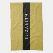 Gouden Glitter, Glitter Achtergrond, Jouw naam Theedoek (Verticaal)