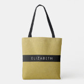 Gouden Glitter, Glitter Achtergrond, Jouw naam Tote Bag (Achterkant)