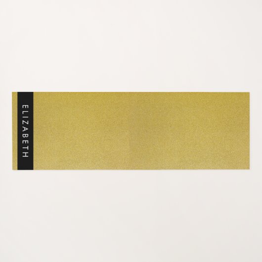 Gouden Glitter, Glitter Achtergrond, Jouw naam Yogamat (Achterkant (horizontaal))