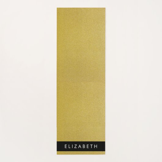 Gouden Glitter, Glitter Achtergrond, Jouw naam Yogamat (Achterkant)