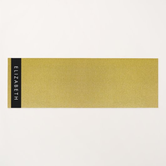 Gouden Glitter, Glitter Achtergrond, Jouw naam Yogamat (Voorkant (horizontaal))