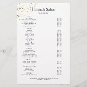 Gouden glitter Glitter Beauty Salon Flyer