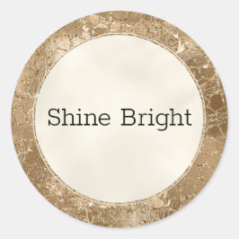 Gouden Glitter Glitz Giraffe Print Ronde Sticker