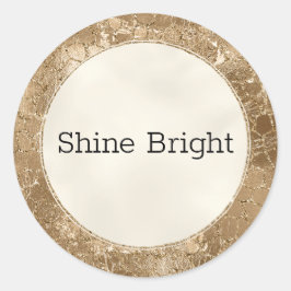 Gouden Glitter Glitz Giraffe Print Ronde Sticker