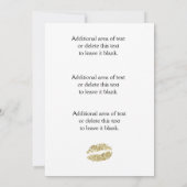 Gouden Glitter Glitzy Glam Bruids Uitnodiging (Achterkant)