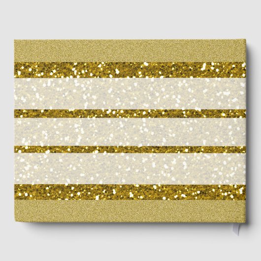 Gouden Glitter Gouden Bruiloft Jubileum Gastenboek (Achterkant)