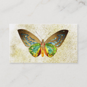 ** Gouden Glitter Gouden Gegulde Witte Vlinder Visitekaartje