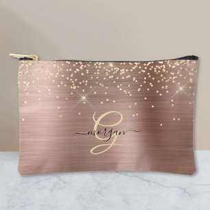 Gouden Glitter, Gouden Monogram Naam Print Cut Sew Etui