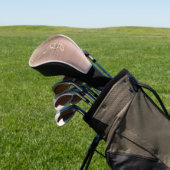 Gouden Glitter, Gouden Monogram, Zwarte Script Naa Golfheadcover (Insitu)