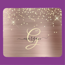 Gouden Glitter, Gouden Monogram, Zwarte Script Naa Muismat