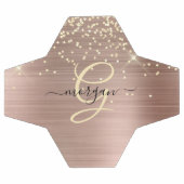 Gouden Glitter, Gouden Monogram, Zwarte Script Naa Voetbal (Enkel)