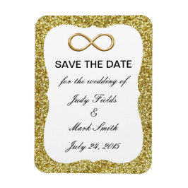 Gouden Glitter Gouden Oneindigheid Save The Date M Magneet