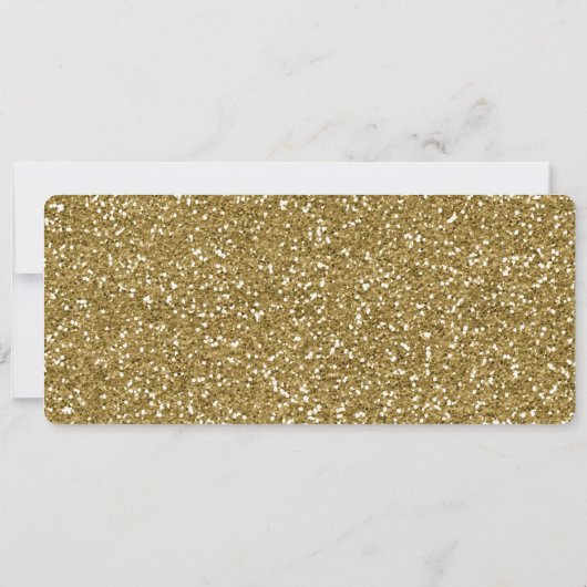 Gouden Glitter Gouden Ticket Party Kaart (Achterkant)