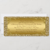 Gouden Glitter Gouden Ticket Party Kaart (Voorkant)