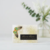 ** Gouden Glitter Gouden vergulde Vlinder Waterver Visitekaartje (Staand voorkant)