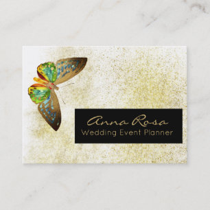 ** Gouden Glitter Gouden vergulde Vlinder Waterver Visitekaartje
