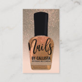 Gouden Glitter Gradient Nail Polish Nail Technicia Visitekaartje (Voorkant)