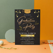 Gouden Glitter Graduation Cap Afstuderen Kaart