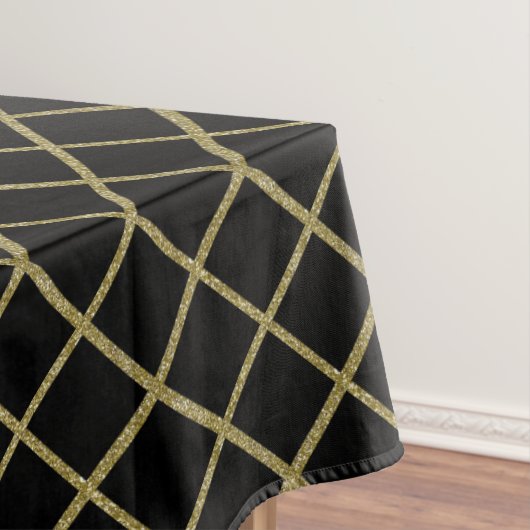 Gouden Glitter Grid elke kleur Tafelkleed (Voorbeeld)