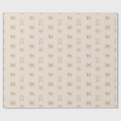 Gouden glitter grillige elegante kerstbogen cadeaupapier (Vlak)