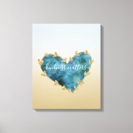 Gouden Glitter Groen Blauwgroen Aqua Blue Earth Ha Canvas Afdruk