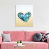 Gouden Glitter Groen Blauwgroen Aqua Blue Earth Ha Canvas Afdruk (Insitu (Woonkamer))