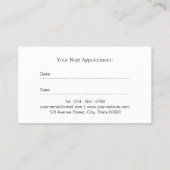 Gouden Glitter Hair Stylist Schaar Afspraak Afsprakenkaartje (Achterkant)