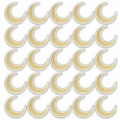 Gouden Glitter Halvemaan Sticker Set (Voorkant)