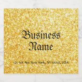 Gouden Glitter Handgeschreven Script Sjabloon Drin Bier Etiket (Enkel label)