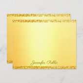Gouden Glitter Handgeschreven Sjabloon Script Teks (Voorkant / Achterkant)
